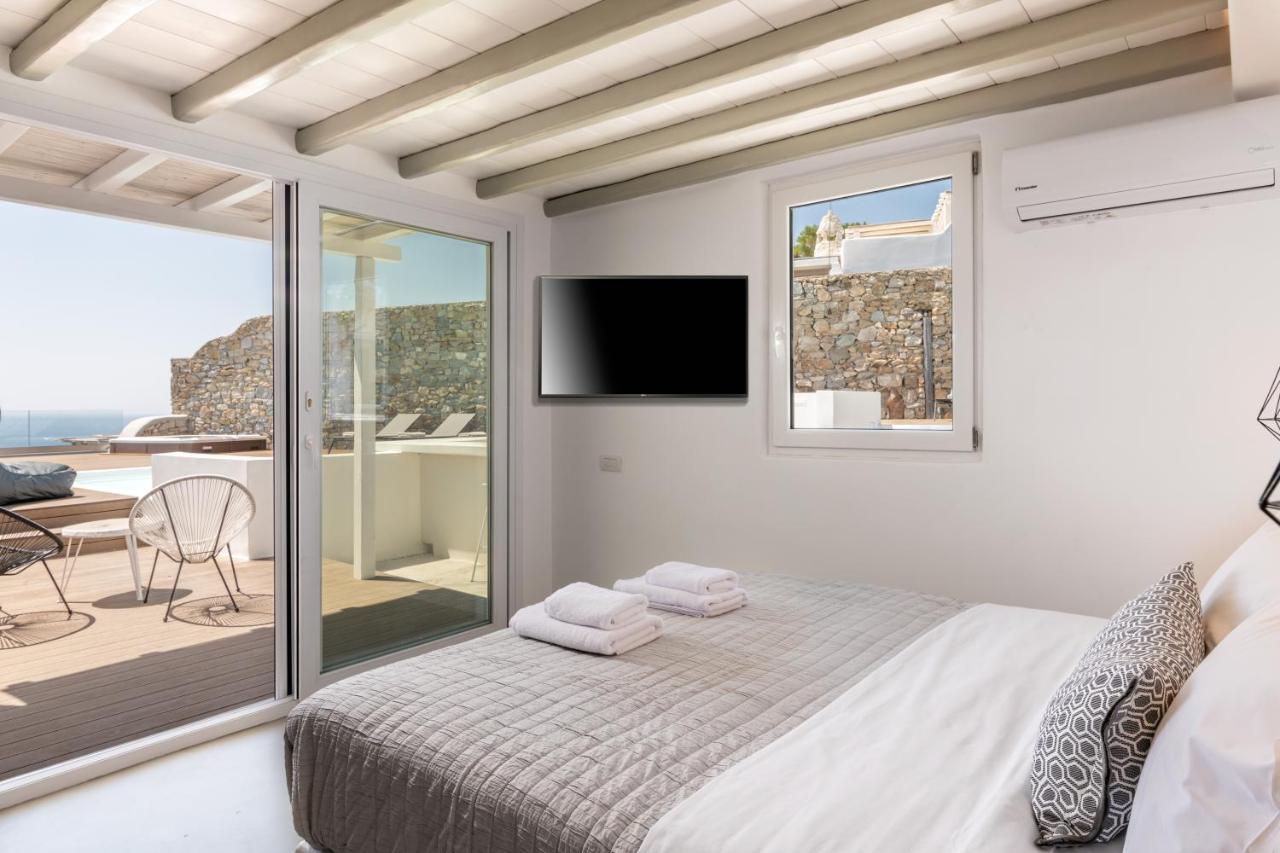Villa In Mykonos - 6 Bedroom - 1Km From Mykonos Town - Infinity Pool - Sunset View מראה חיצוני תמונה